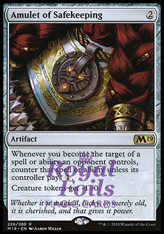 Amulet of Safekeeping 1x FOIL M19 MTG Core Set 2019 Rare MINT artifact