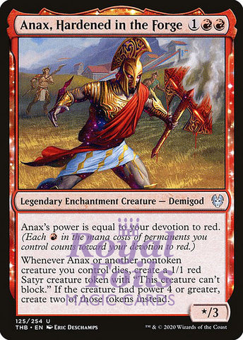 Anax, Hardened in the Forge 4x FOIL THB MTG Theros Beyond Death Uncommon MINT red