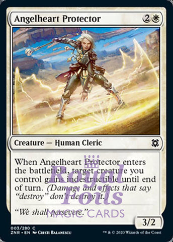 Angelheart Protector 4x FOIL ZNR MTG Zendikar Rising Common MINT white