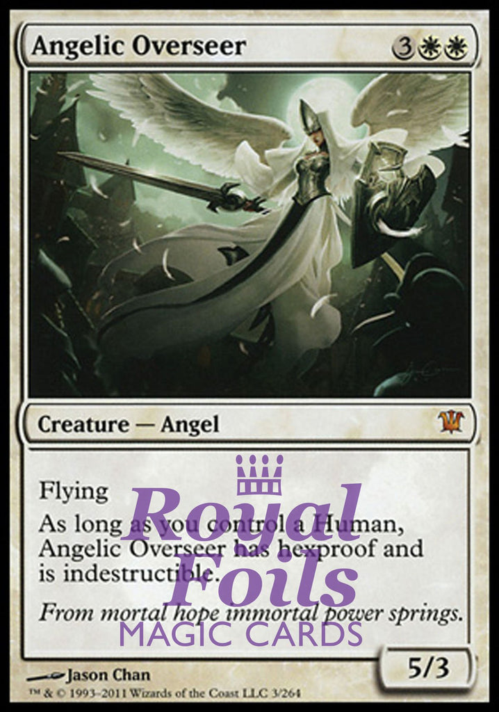**1x FOIL Angelic Overseer** ISD MTG Innistrad Mythic MINT white