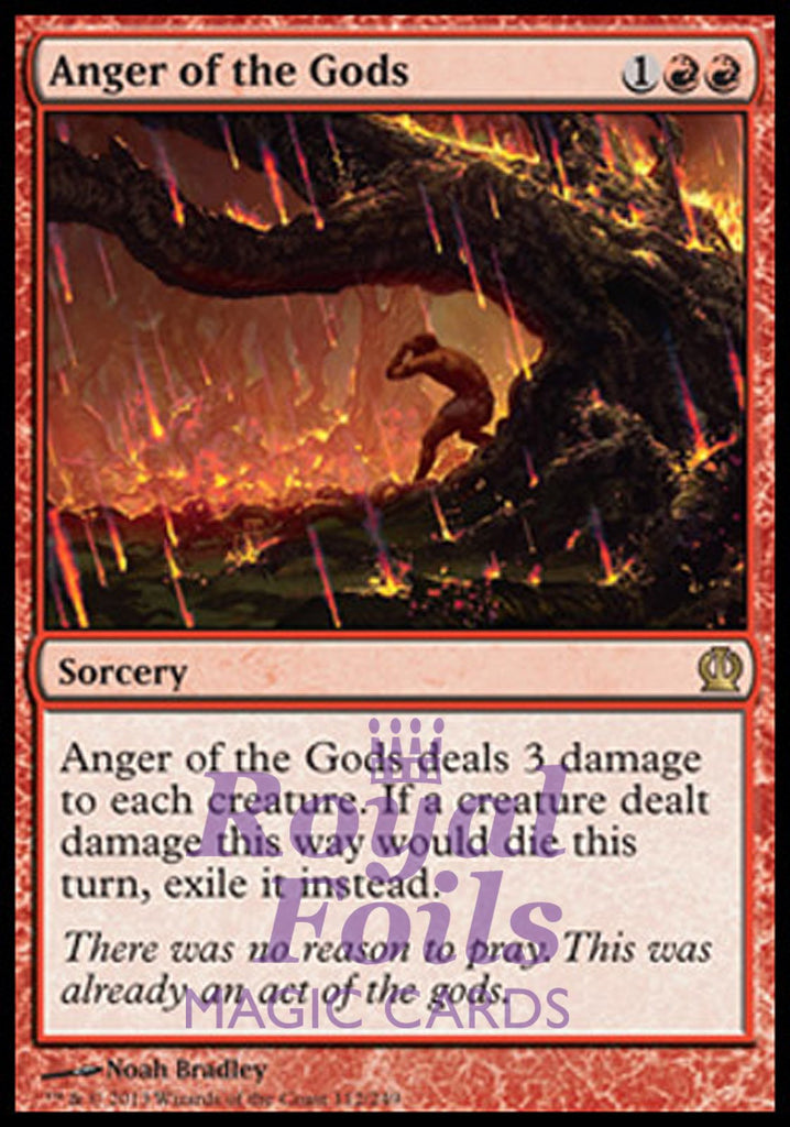 **1x FOIL Anger of the Gods** THS MTG Theros Rare MINT red
