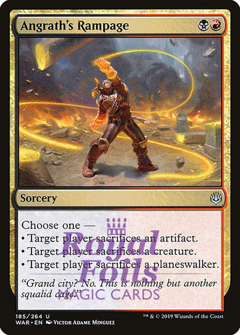 Angrath's Rampage 2x FOIL WAR MTG War of the Spark Uncommon MINT black red