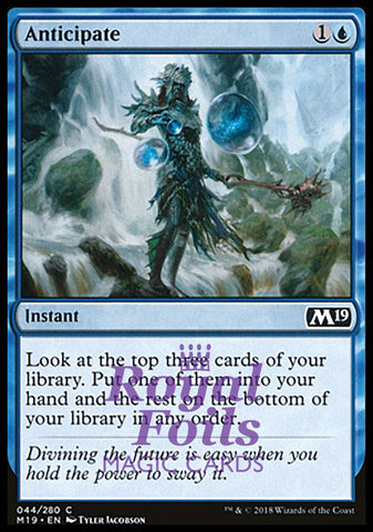 Anticipate 4x FOIL M19 MTG Core Set 2019 Common MINT blue
