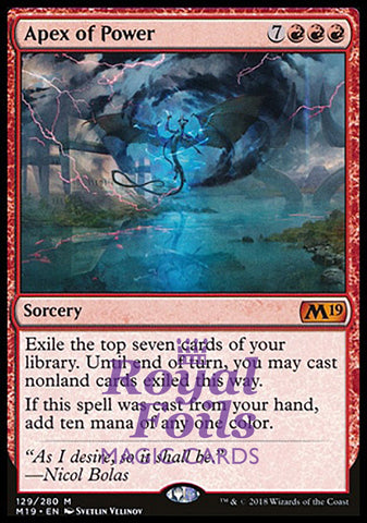 Apex of Power 1x FOIL M19 MTG Core Set 2019 Mythic MINT red