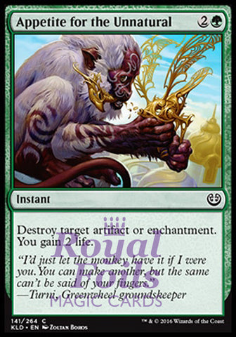 Appetite for the Unnatural 4x FOIL KLD MTG Kaladesh Common MINT green