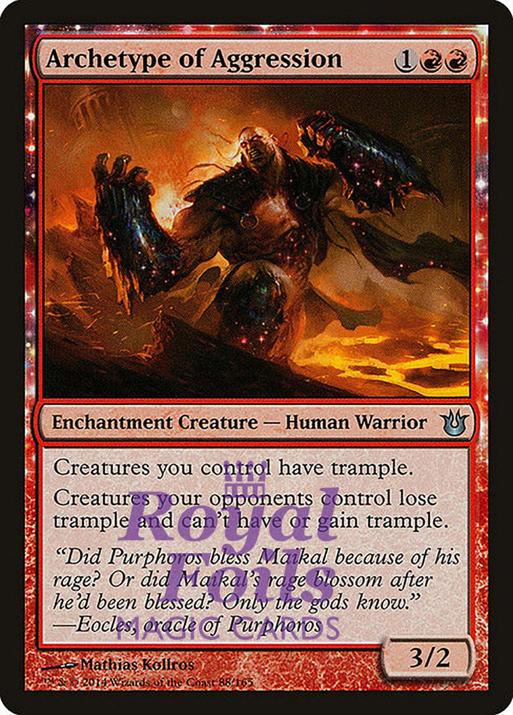 **1x FOIL Archetype of Aggression** BNG MTG Born of the Gods Uncommon MINT red