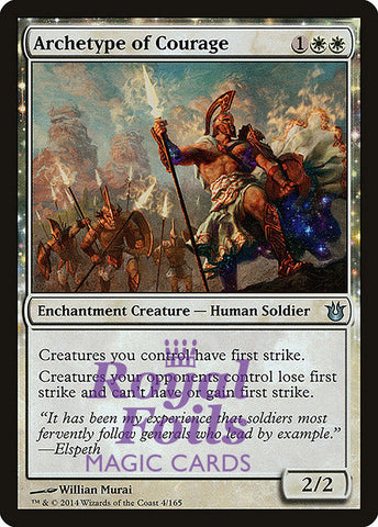 **1x FOIL Archetype of Courage** BNG MTG Born of the Gods Uncommon MINT white