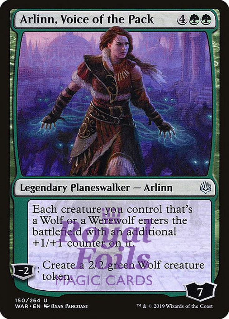 **1x FOIL Arlinn, Voice of the Pack** WAR MTG War of the Spark Uncommon MINT black