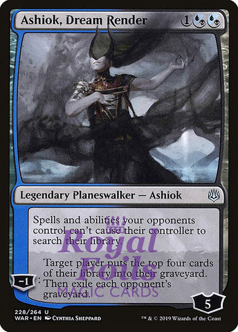 Ashiok, Dream Render 1x FOIL WAR MTG War of the Spark Uncommon MINT black blue
