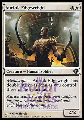 **2x FOIL Auriok Edgewright** SOM MTG Scars of Mirrodin Uncommon MINT white