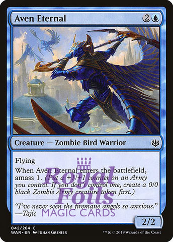 Aven Eternal 3x FOIL WAR MTG War of the Spark Common MINT blue