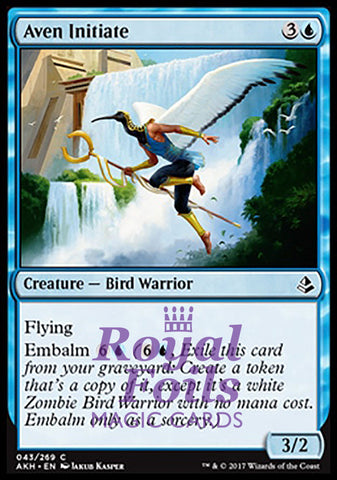 Aven Initiate 4x FOIL AKH MTG Amonkhet Common MINT blue