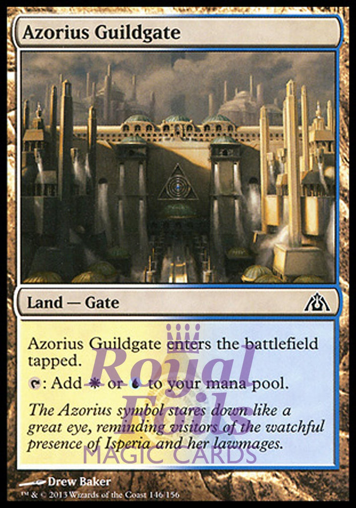 Azorius Guildgate 4x FOIL DGM MTG Dragon's Maze Common MINT white blue land