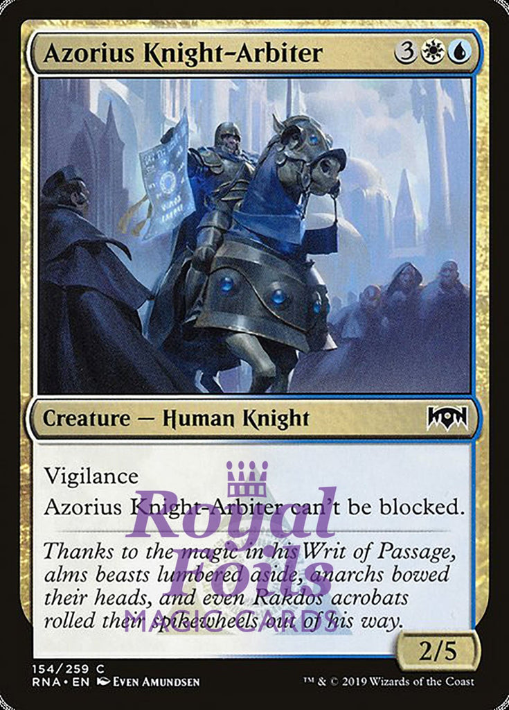 **2x FOIL Azorius Knight-Arbiter** RNA MTG Ravnica Allegiance Common MINT white blue