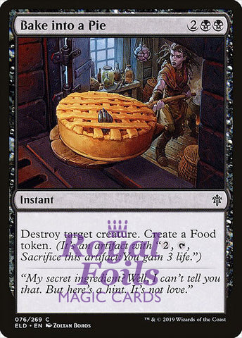 **3x FOIL Bake into a Pie** ELD MTG Throne of Eldraine Common MINT black