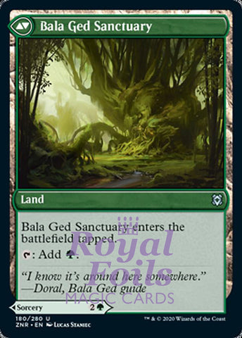 **1x FOIL Bala Ged Recovery // Sanctuary** ZNR MTG Zendikar Rising Uncommon MINT land green