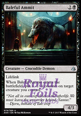 Baleful Ammit 2x FOIL AKH MTG Amonkhet Uncommon MINT black