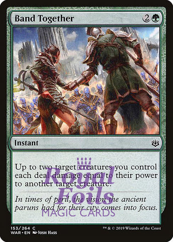 Band Together 3x FOIL WAR MTG War of the Spark Common MINT green