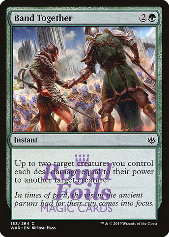 **3x FOIL Band Together** WAR MTG War of the Spark Common MINT green