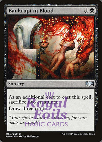 Bankrupt in Blood 2x FOIL RNA MTG Ravnica Allegiance Uncommon MINT black