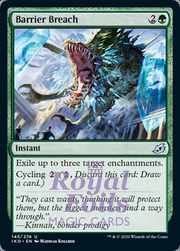 **2x FOIL Barrier Breach** IKO MTG Ikoria Uncommon MINT green