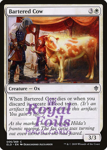 **3x FOIL Bartered Cow** ELD MTG Throne of Eldraine Common MINT white