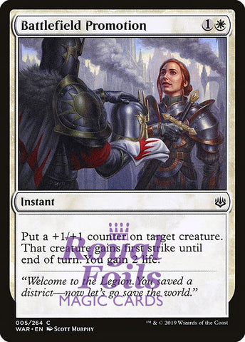 Battlefield Promotion 3x FOIL WAR MTG War of the Spark Common MINT white