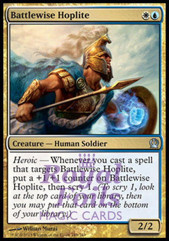 **2x FOIL Battlewise Hoplite** THS MTG Theros Uncommon MINT white blue