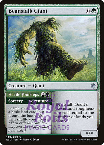 Beanstalk Giant 4x FOIL ELD MTG Throne of Eldraine Uncommon MINT green