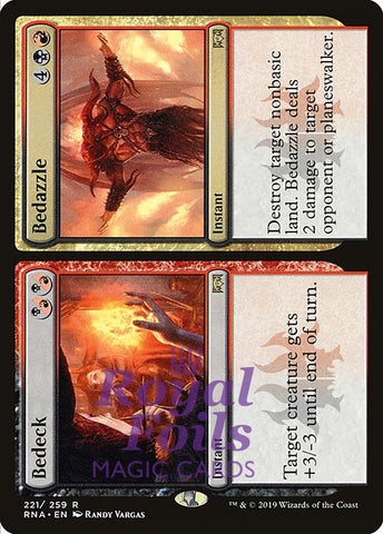 Bedeck // Bedazzle 2x FOIL RNA MTG Ravnica Allegiance Rare MINT red black