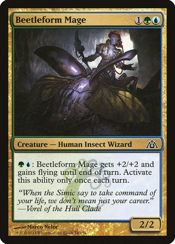 **4x FOIL Beetleform Mage** DGM MTG Dragon's Maze Common MINT green blue