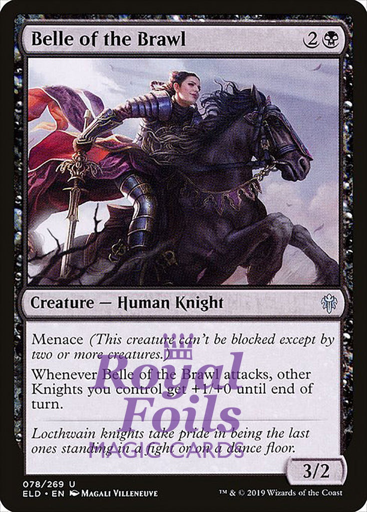 Belle of the Brawl 4x FOIL ELD MTG Throne of Eldraine Uncommon MINT black