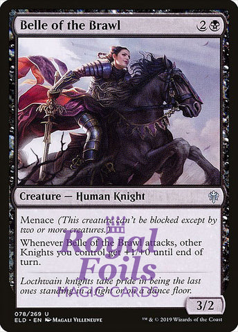 Belle of the Brawl 4x FOIL ELD MTG Throne of Eldraine Uncommon MINT black