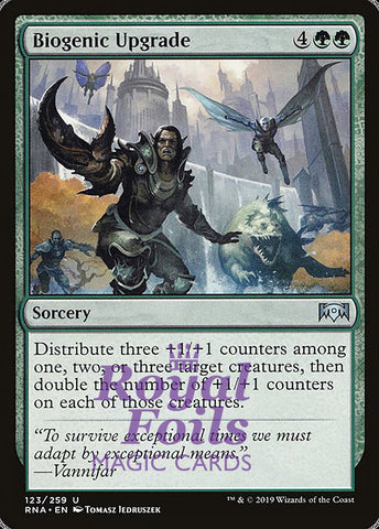 Biogenic Upgrade 2x FOIL RNA MTG Ravnica Allegiance Uncommon MINT green
