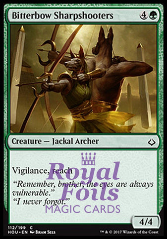 Bitterbow Sharpshooters 4x FOIL HOU MTG Hour of Devastation Common MINT green