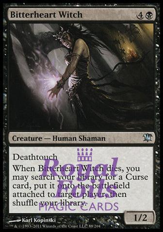 **1x FOIL Bitterheart Witch** ISD MTG Innistrad Uncommon NM black