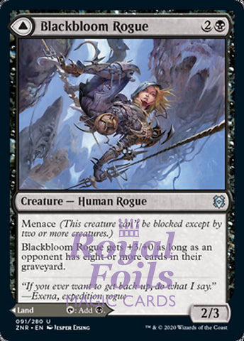 Blackbloom Rogue // Bog 4x FOIL ZNR MTG Zendikar Rising Uncommon MINT black