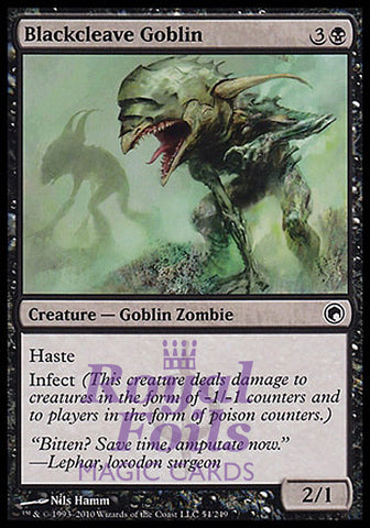 Blackcleave Goblin 2x FOIL SOM MTG Scars of Mirrodin Common MINT black