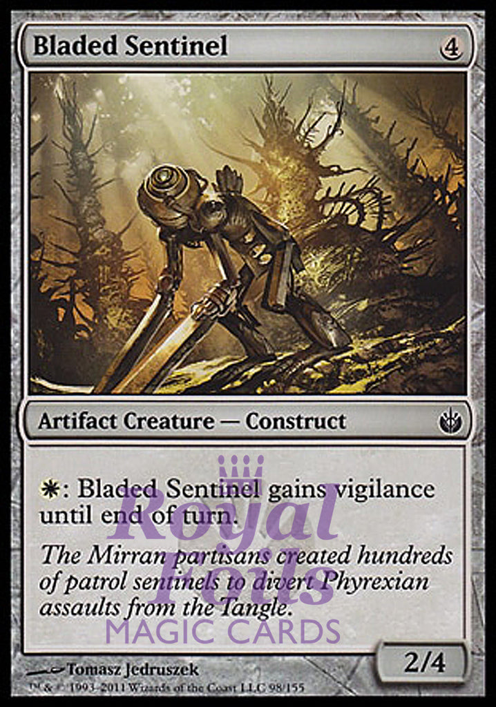 **4x FOIL Bladed Sentinel** MBS MTG Mirrodin Besieged Common MINT artifact