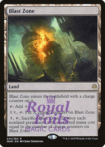 Blast Zone 1x FOIL WAR MTG War of the Spark Rare MINT land