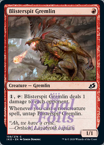 **4x FOIL Blisterspit Gremlin** IKO MTG Ikoria Common MINT red