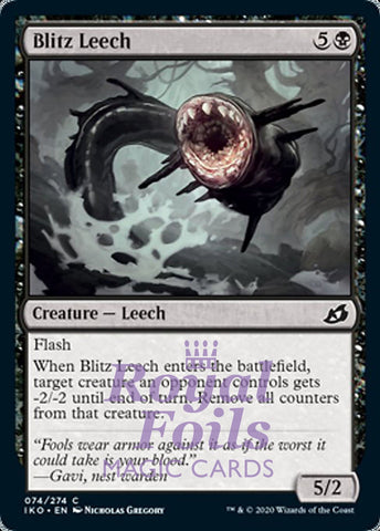 **4x FOIL Blitz Leech** IKO MTG Ikoria Common MINT black