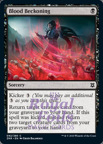 Blood Beckoning 4x FOIL ZNR MTG Zendikar Rising Common MINT black