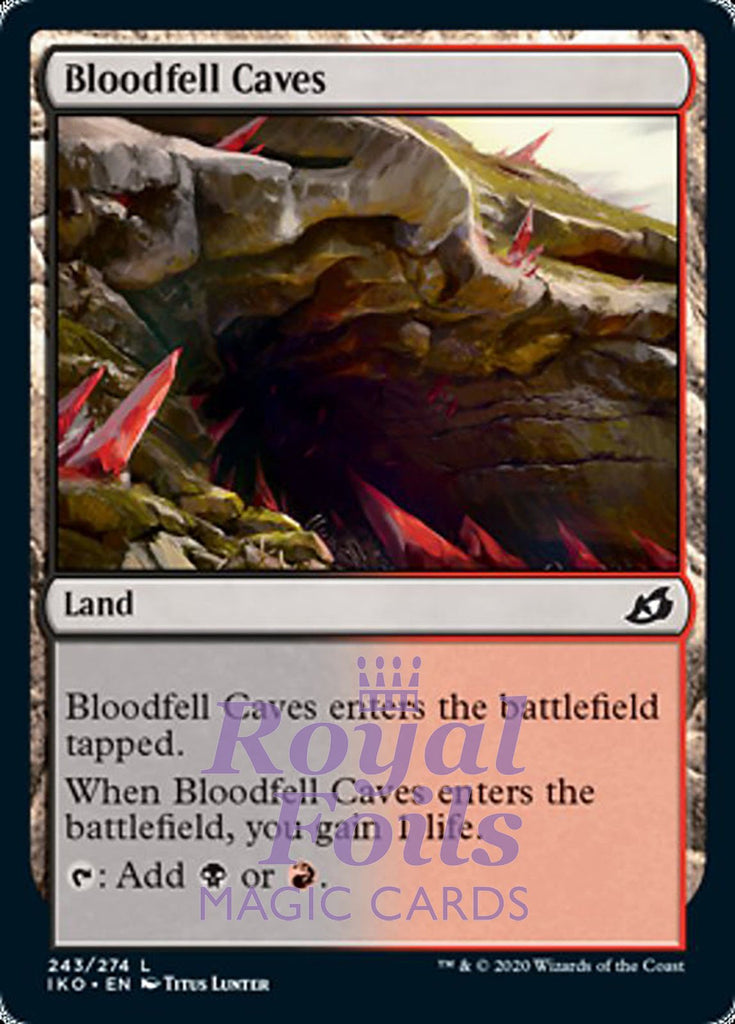Bloodfell Caves 4x FOIL IKO MTG Ikoria Common MINT black red land