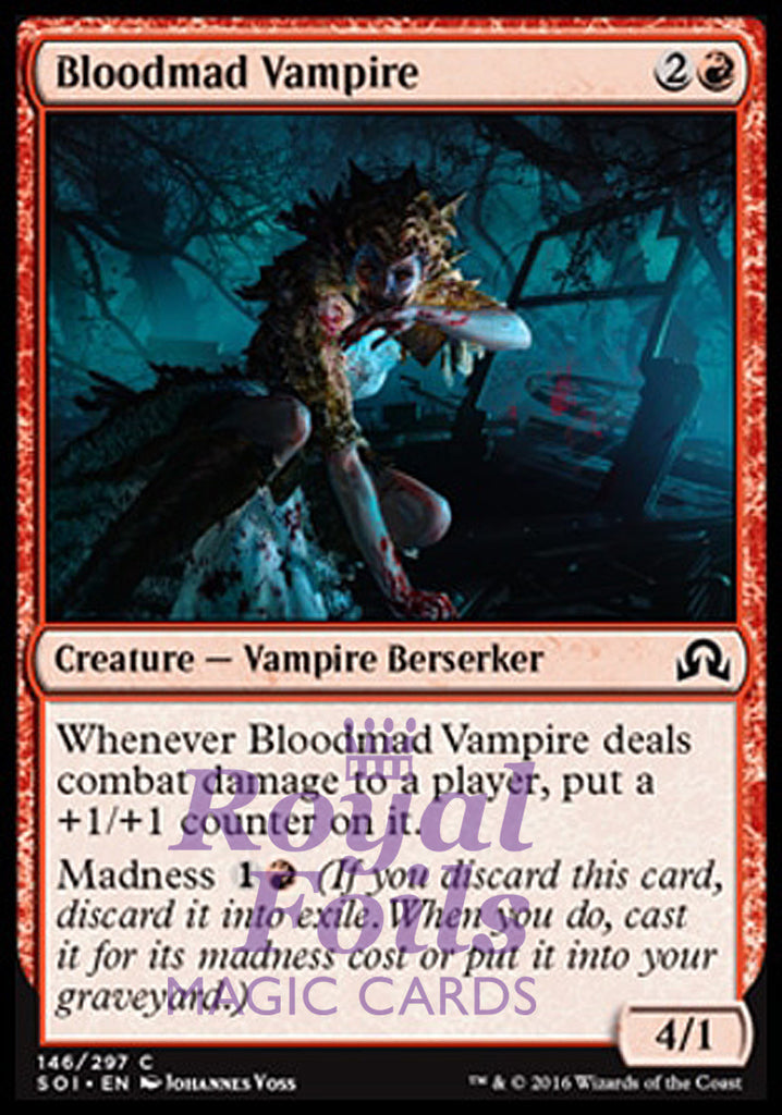 Bloodmad Vampire 2x FOIL SOI MTG Shadows Over Innistrad Common MINT red