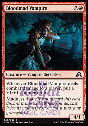 **2x FOIL Bloodmad Vampire** SOI MTG Shadows Over Innistrad Common MINT red