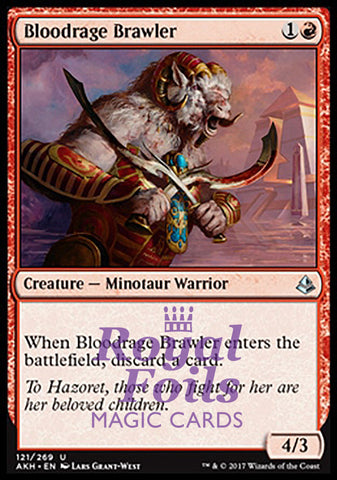 Bloodrage Brawler 2x FOIL AKH MTG Amonkhet Uncommon MINT red