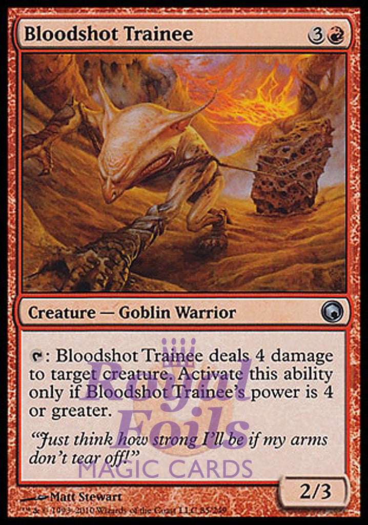 Bloodshot Trainee 4x FOIL SOM MTG Scars of Mirrodin Uncommon MINT red