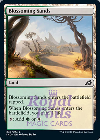 Blossoming Sands 4x FOIL IKO MTG Ikoria Common MINT green white land