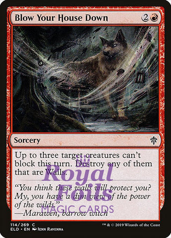 Blow Your House Down 3x FOIL ELD MTG Throne of Eldraine Common MINT red